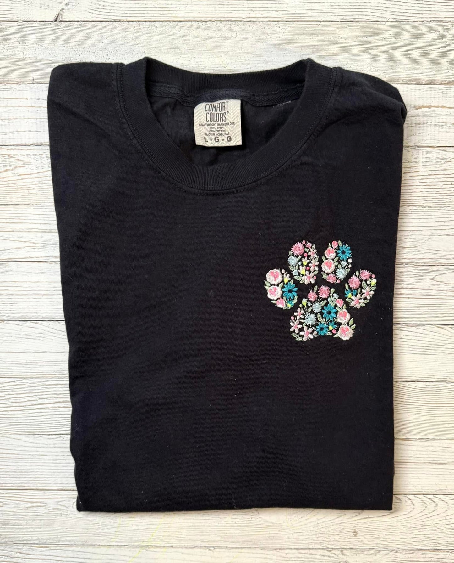 Floral paw print long sleeve