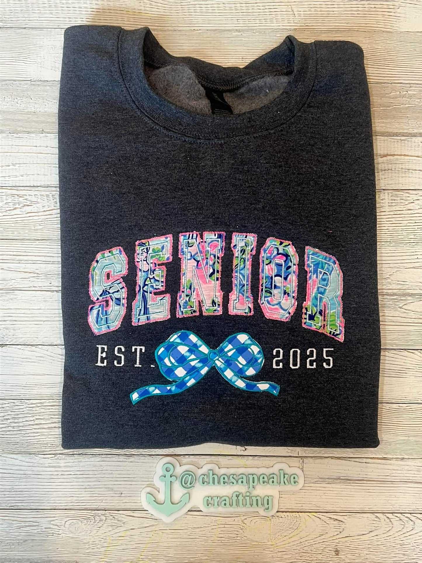 Senior preppy crewneck