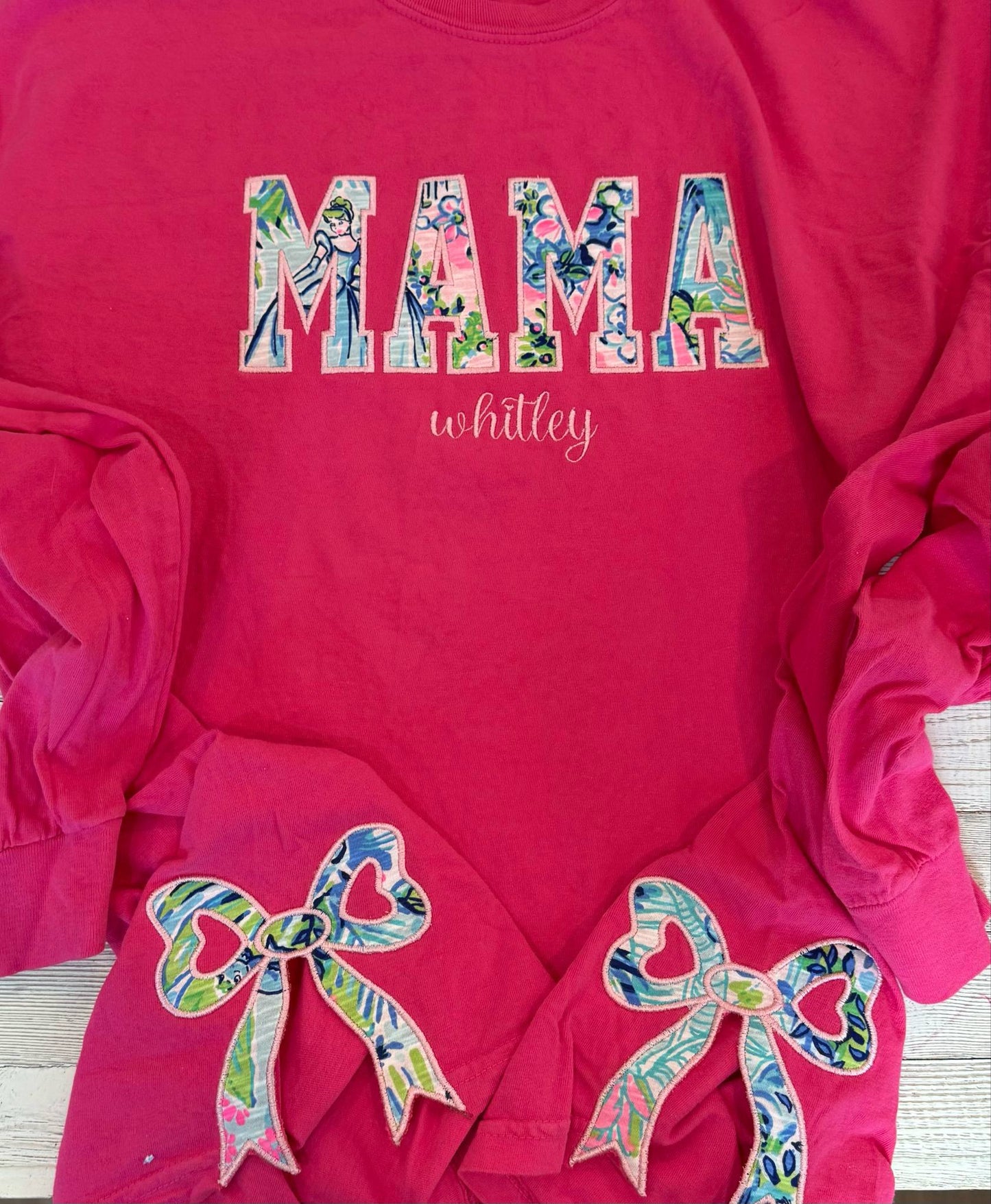 Embroidered Side Bow Shirts
