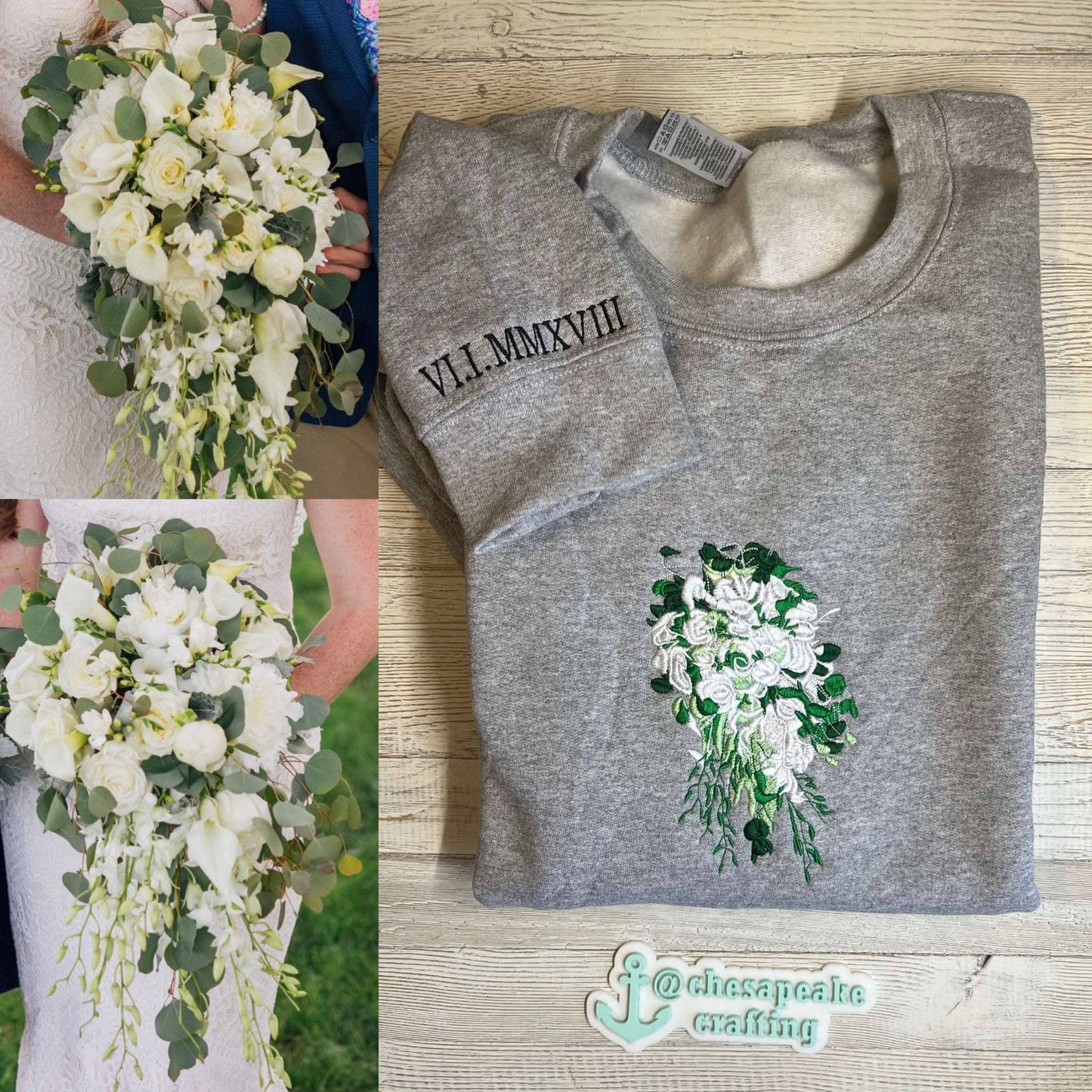 Custom Wedding Bouquet Crewneck