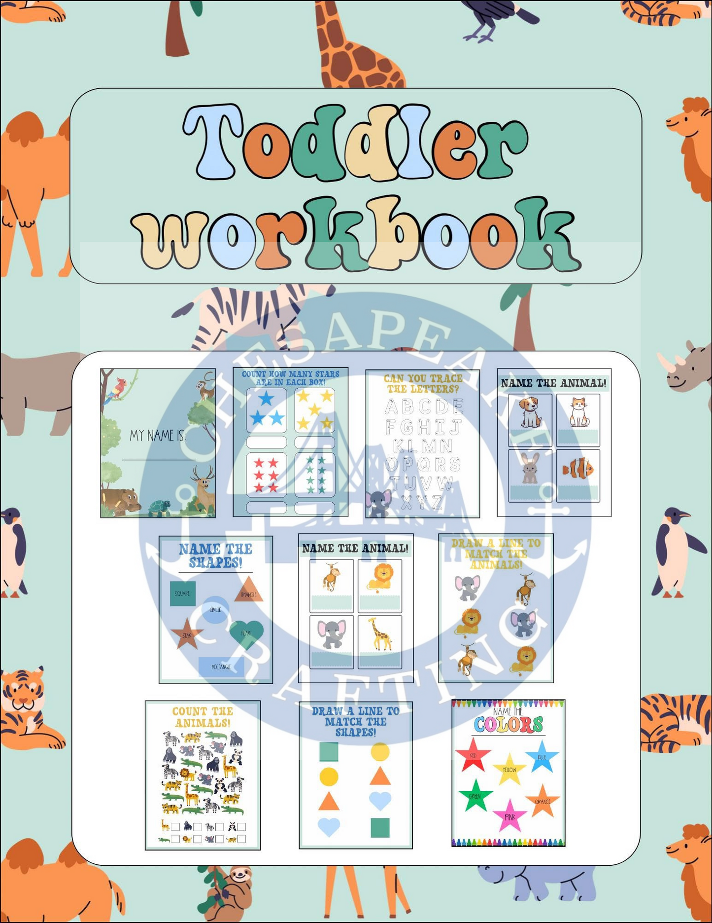 Safari Toddler Workbook