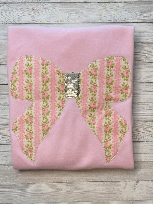 Oversized bow crewneck