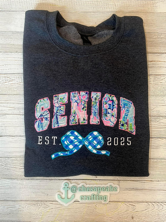 Senior preppy crewneck